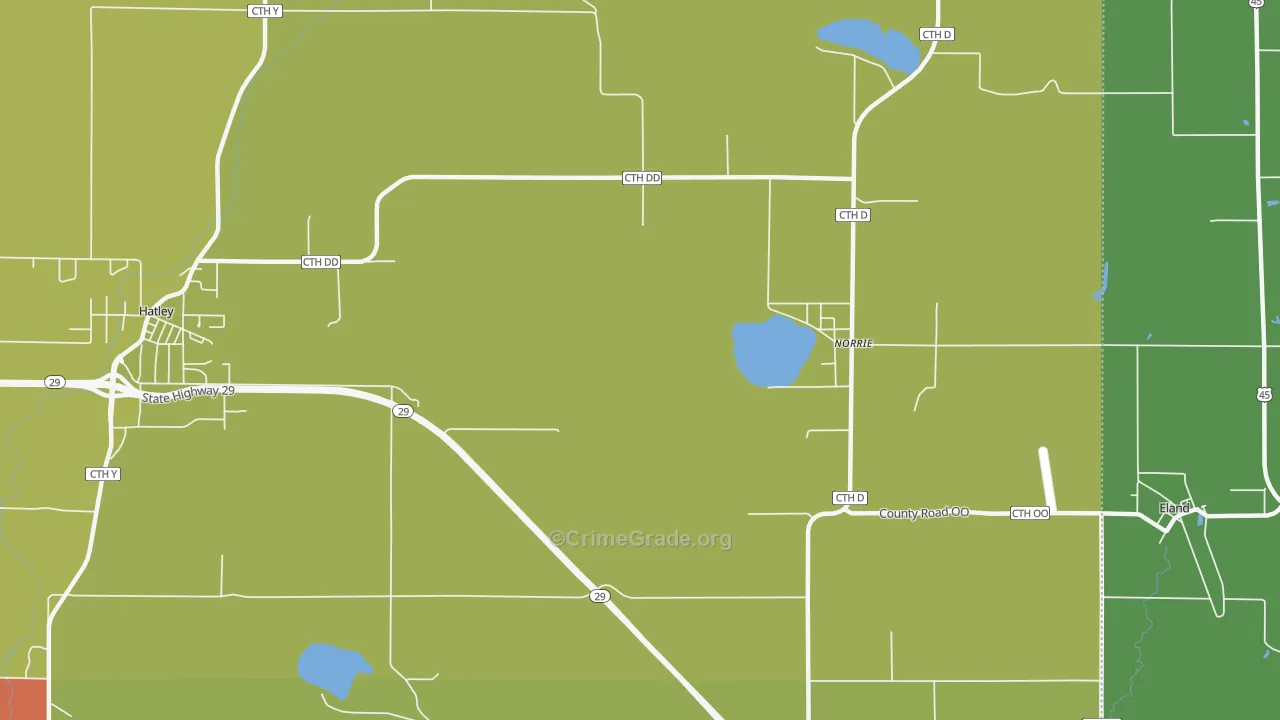 Norrie, WI Map of Murder Rates