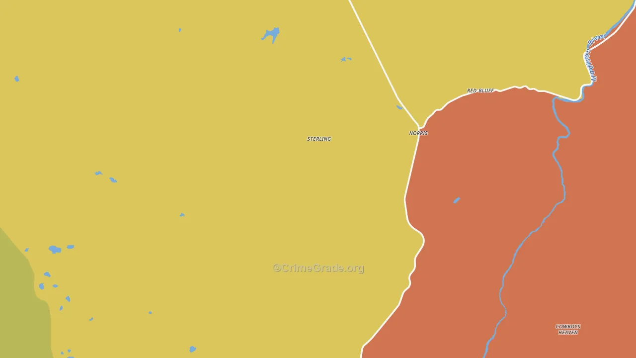 Norris, MT Map of Murder Rates