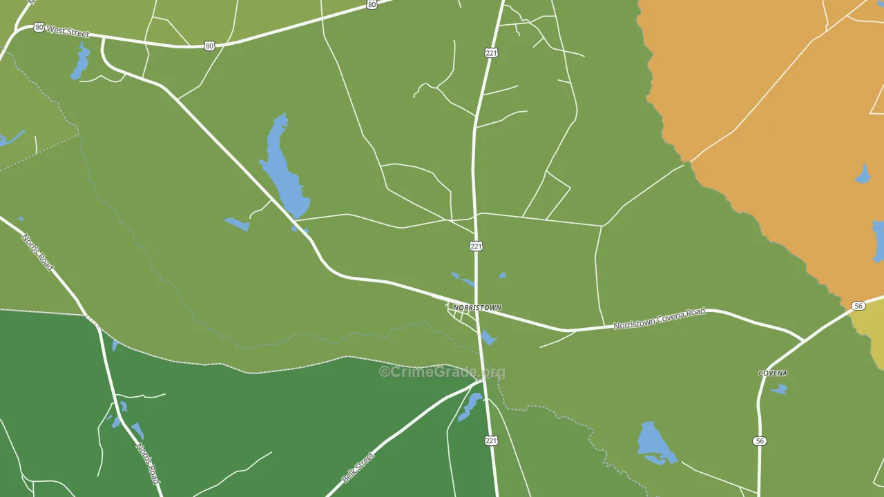 Norristown, GA Map of Murder Rates