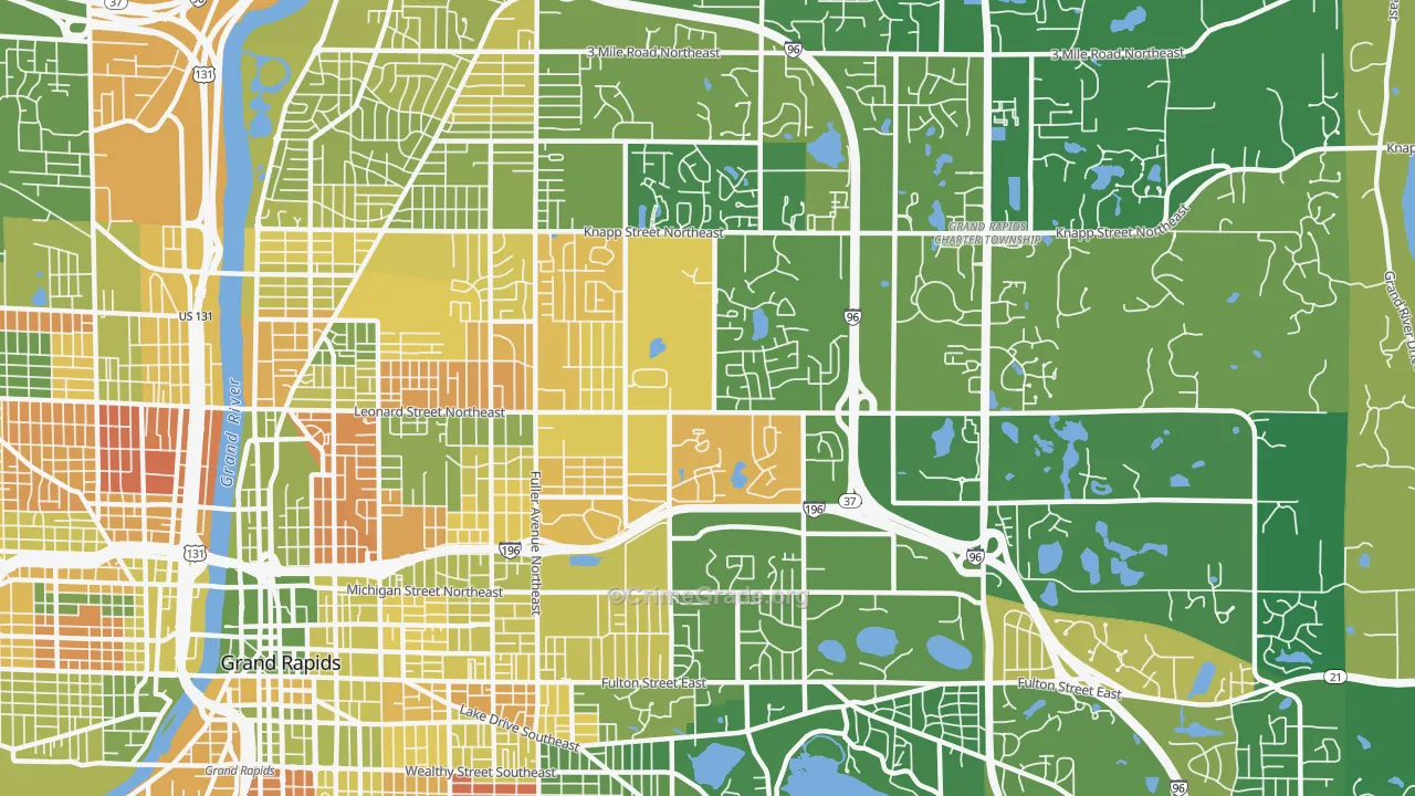 Norteast Citizens Action, Grand Rapids, MI Map of Murder Rates