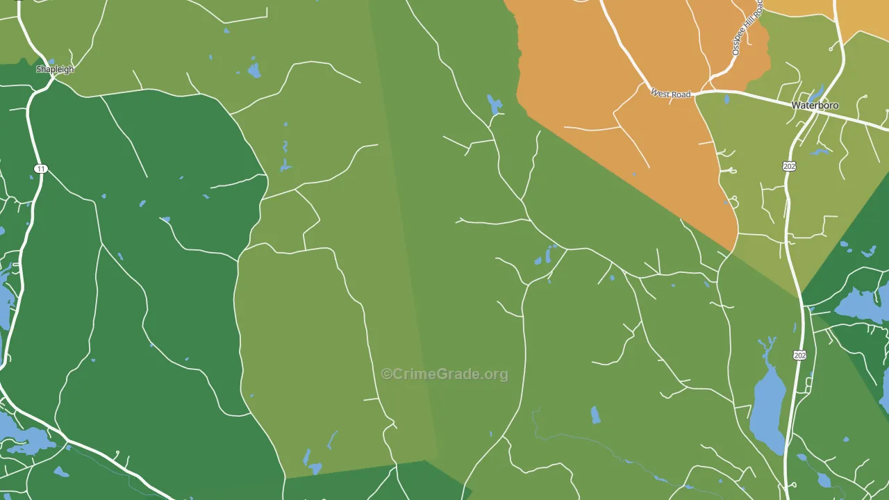 North Alfred, ME Map of Murder Rates