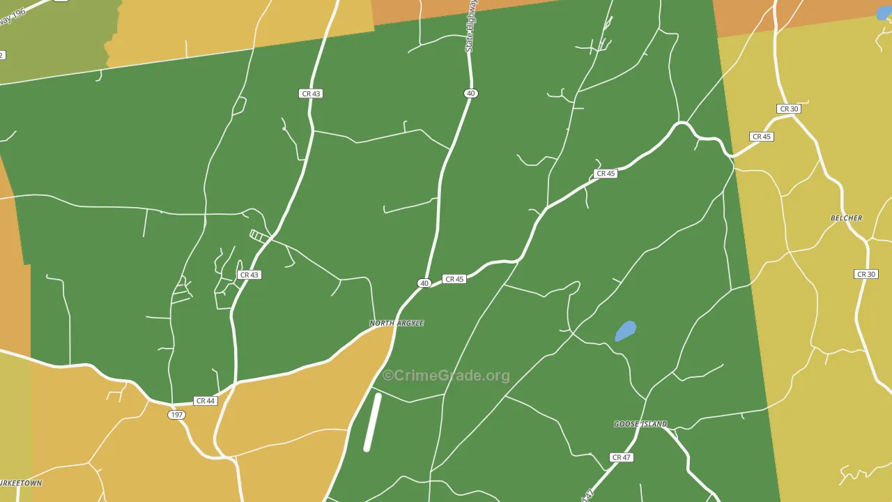 North Argyle, NY Map of Murder Rates