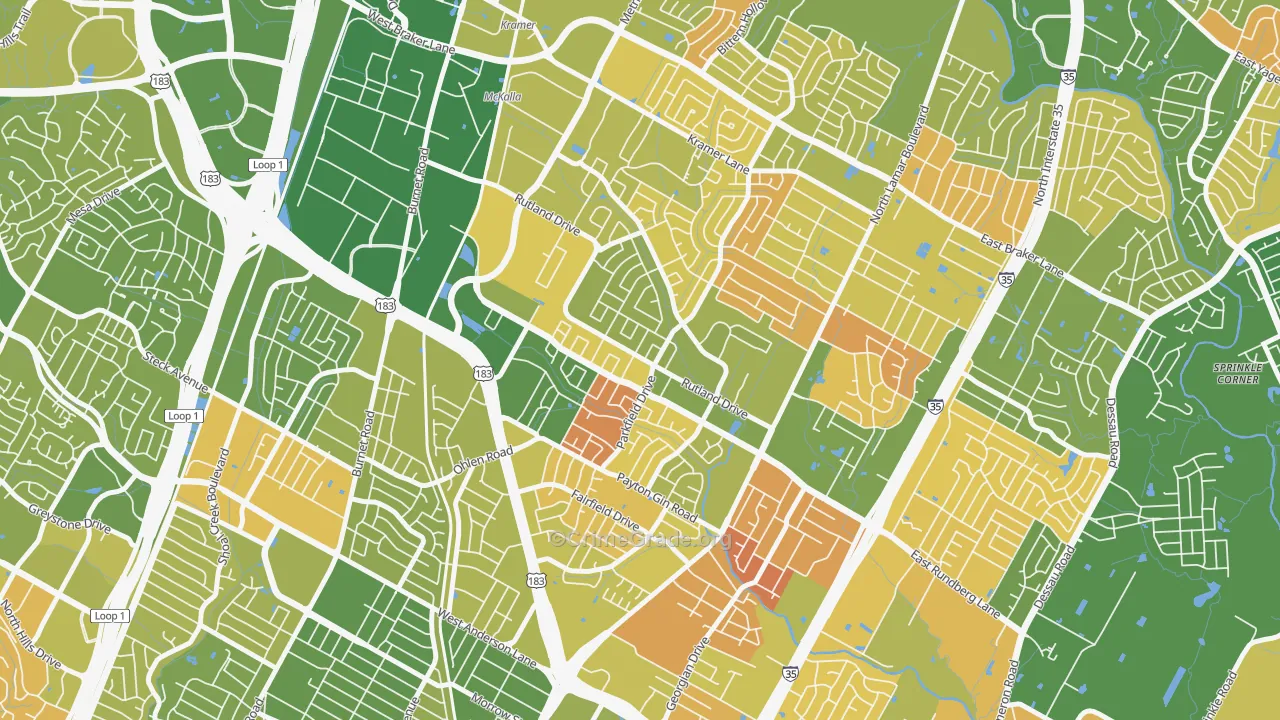 North Austin, Austin, TX Map of Murder Rates