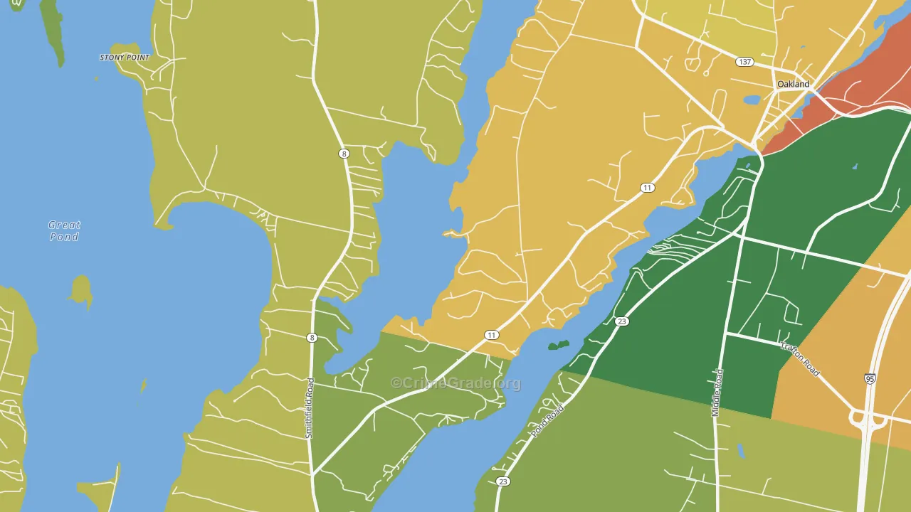 North Belgrade, ME Map of Murder Rates
