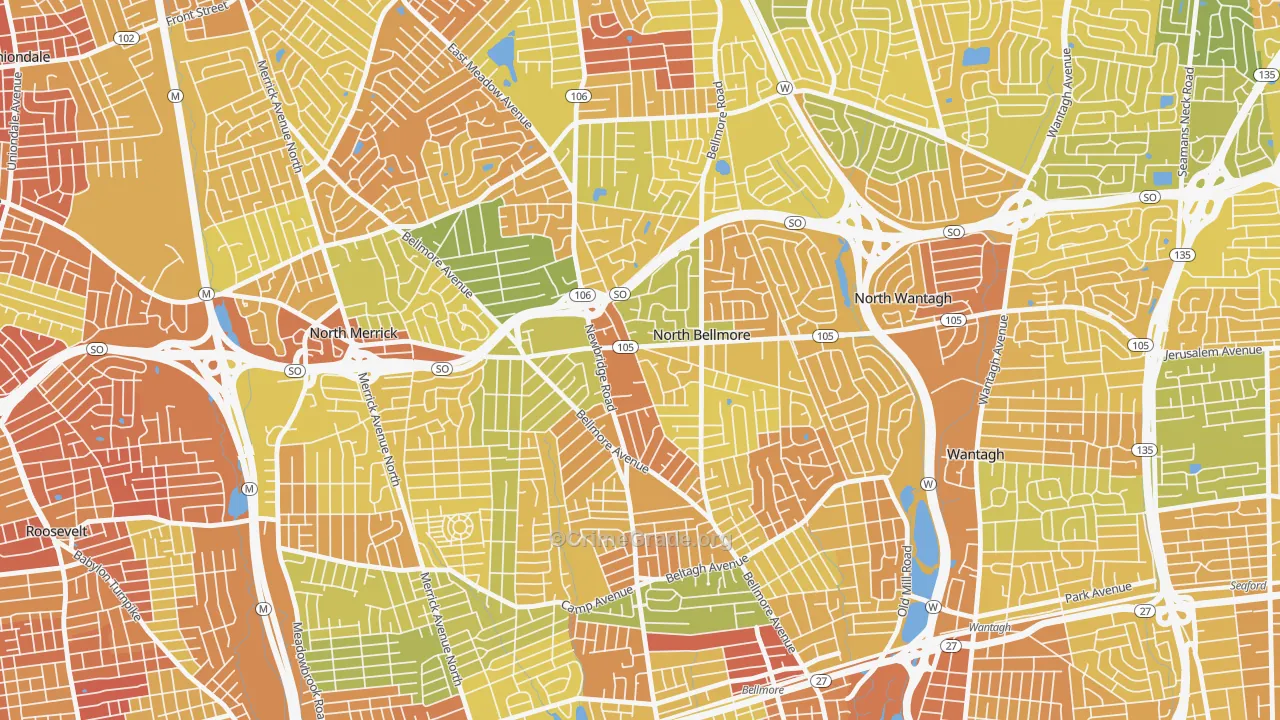 North Bellmore, NY Map of Murder Rates