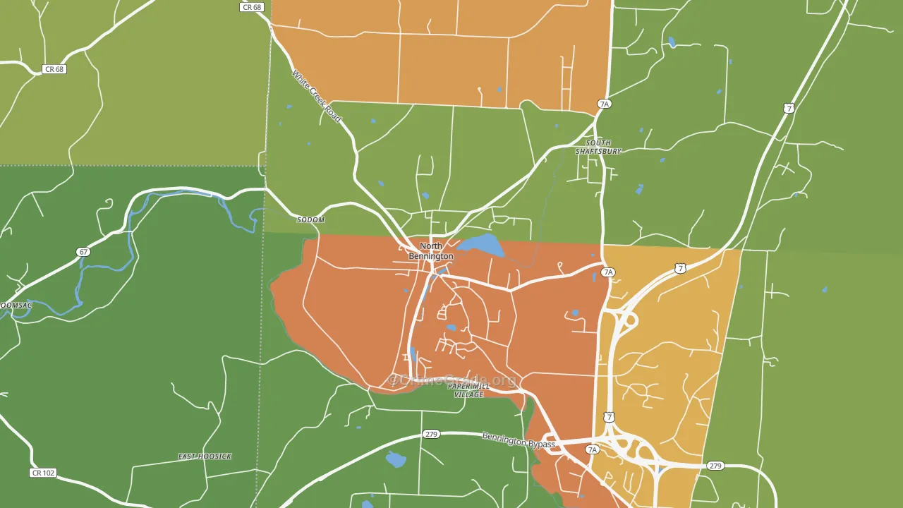 North Bennington, VT Map of Murder Rates