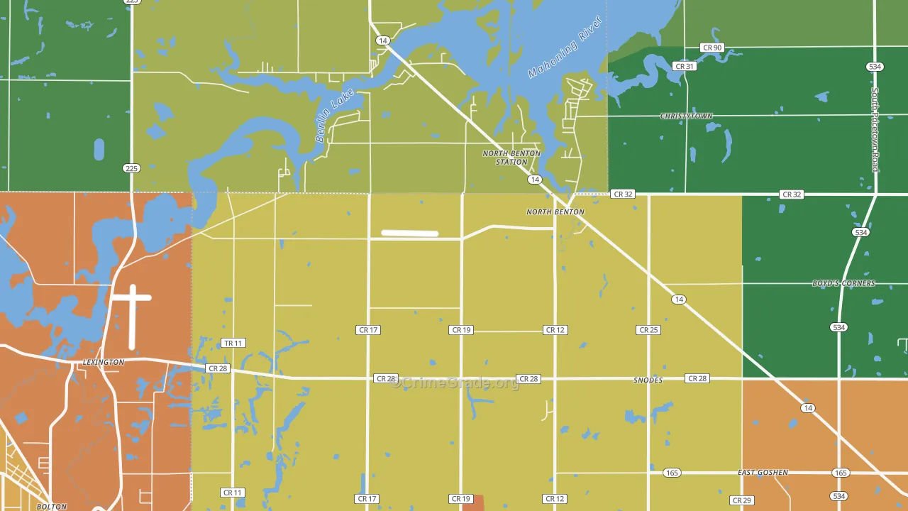 North Benton, OH Map of Murder Rates