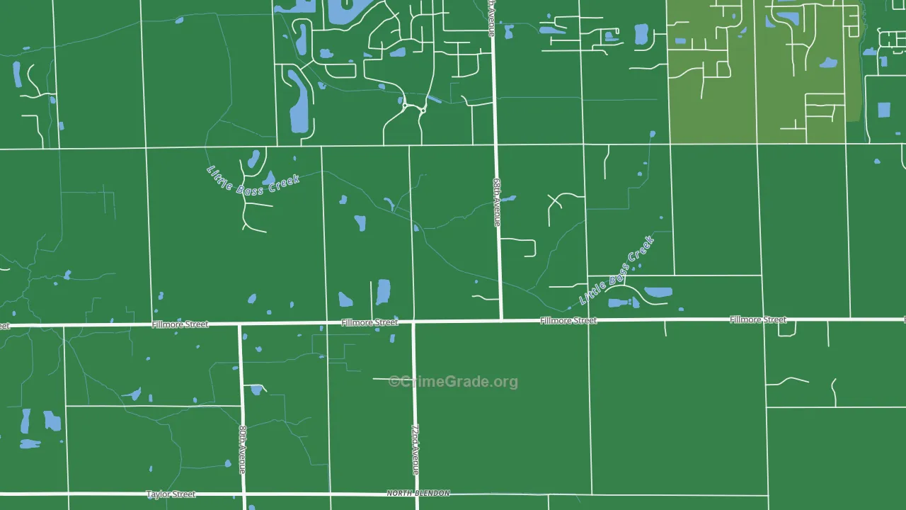 North Blendon, MI Map of Murder Rates