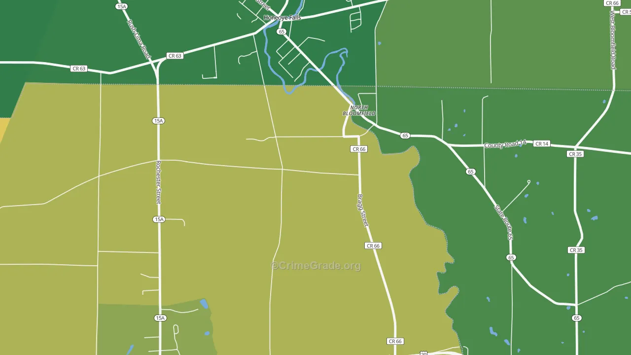 North Bloomfield, NY Map of Murder Rates