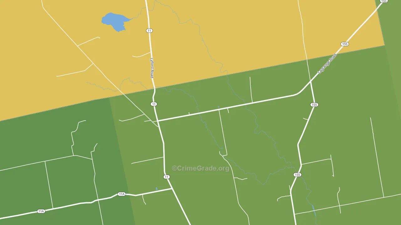 North Bradford, ME Map of Murder Rates