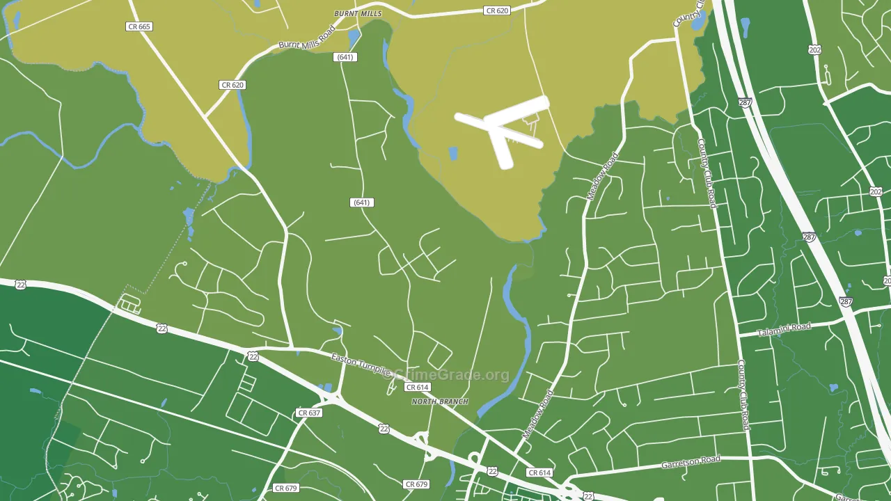 North Branch Depot, NJ Map of Murder Rates