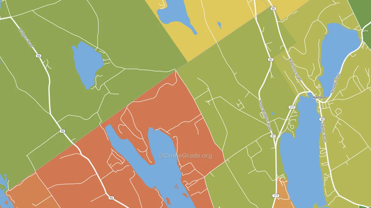 North Bridgton, ME Map of Murder Rates