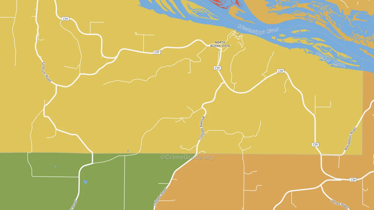North Buena Vista, IA Map of Murder Rates