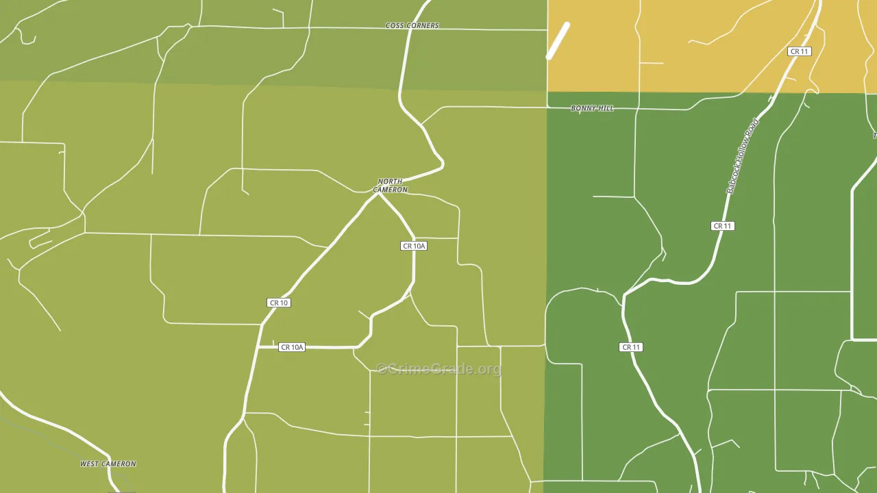 North Cameron, NY Map of Murder Rates