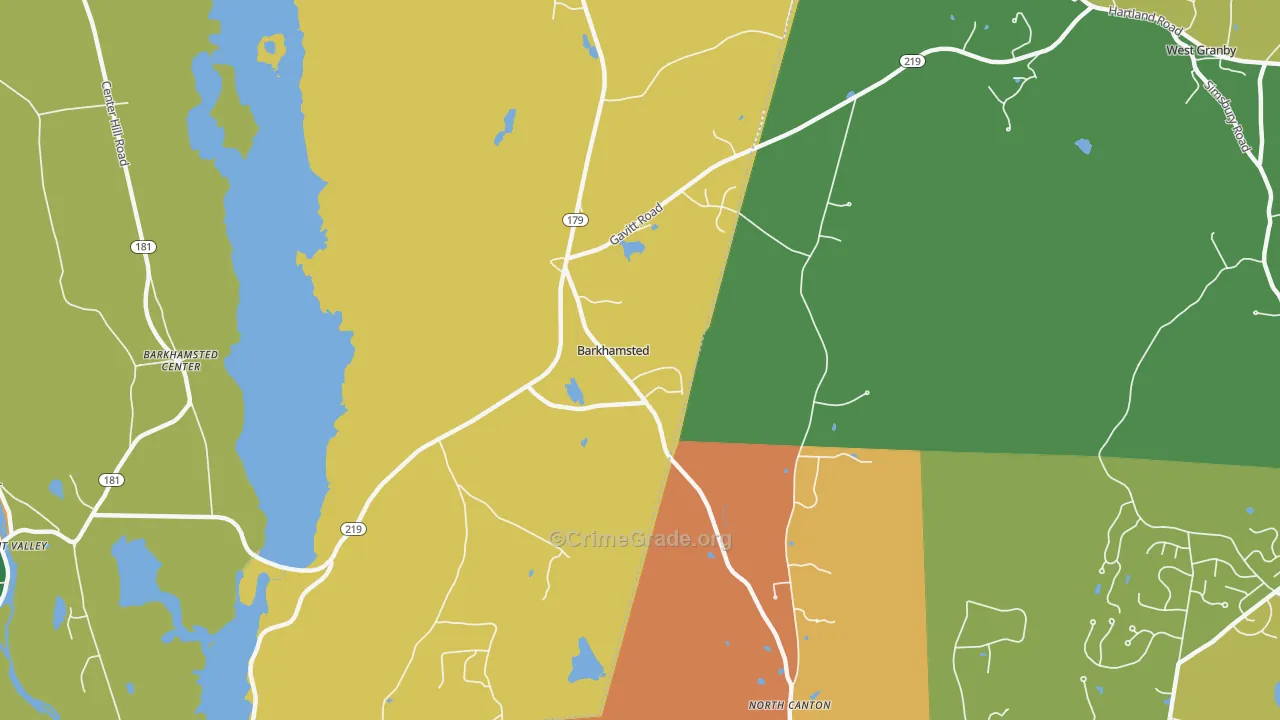 North Canton, CT Map of Murder Rates