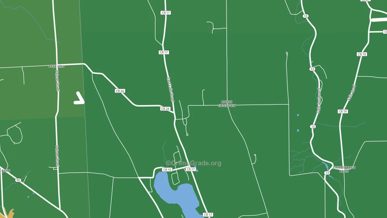 North Cazenovia, NY Map of Murder Rates