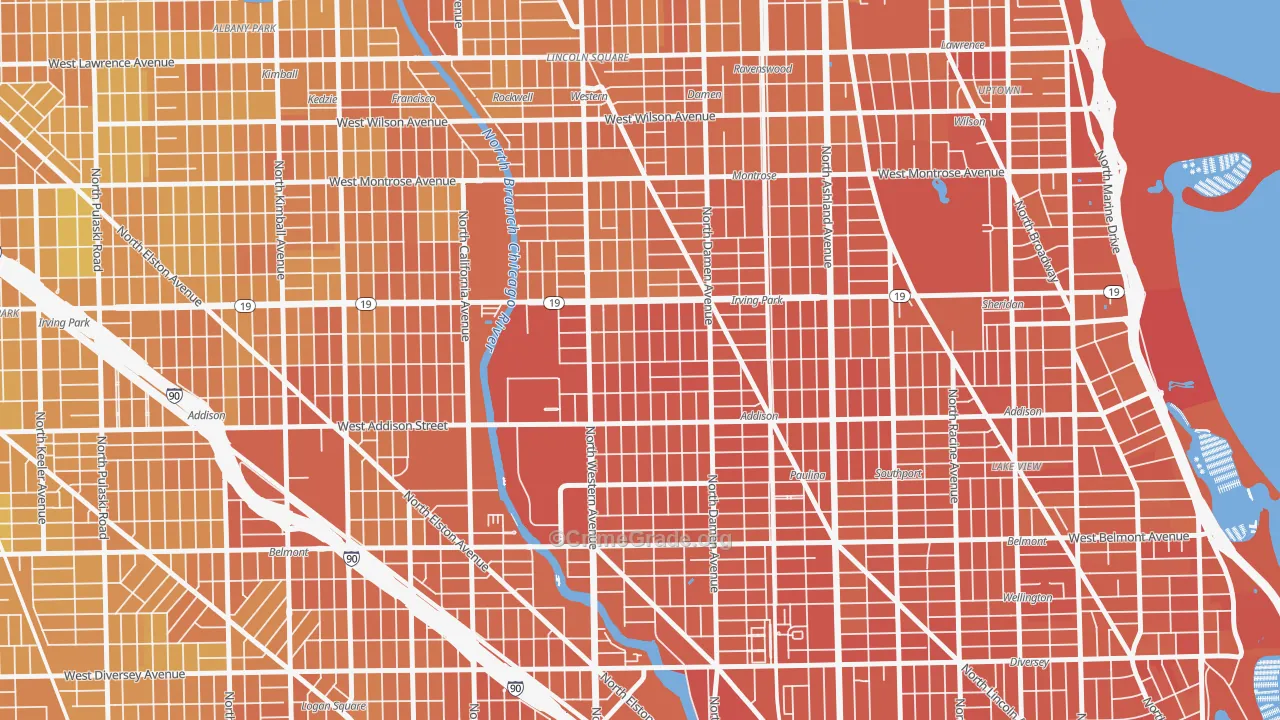 North Center, Chicago, IL Map of Murder Rates
