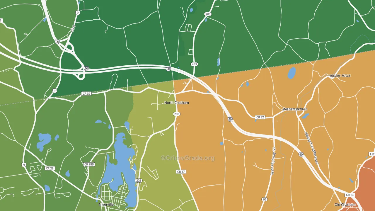 North Chatham, NY Map of Murder Rates