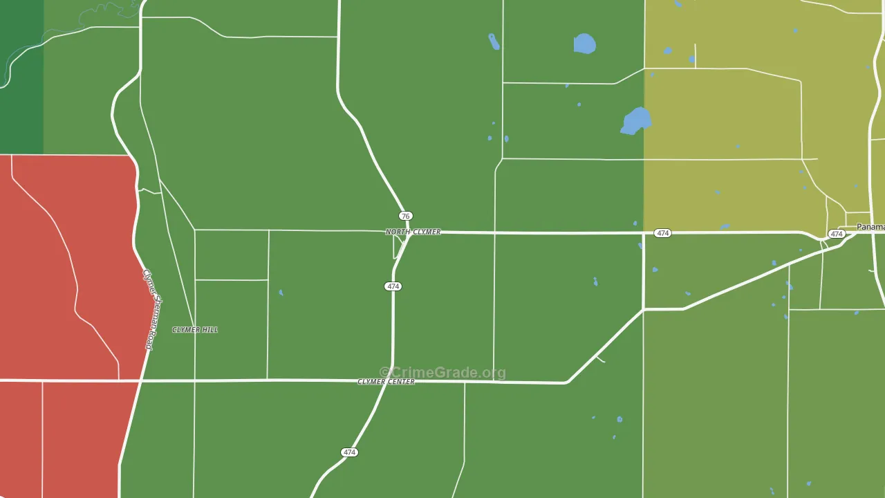 North Clymer, NY Map of Murder Rates