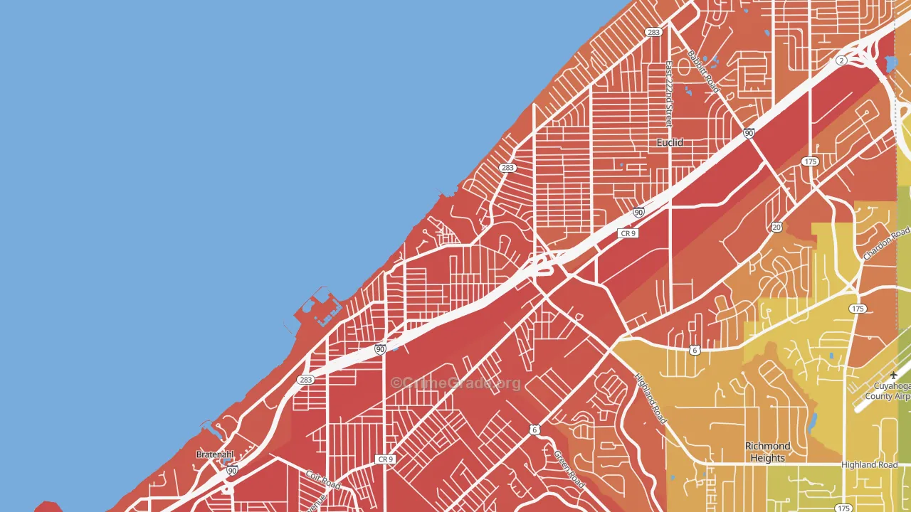 North Collinwood, Cleveland, OH Map of Murder Rates