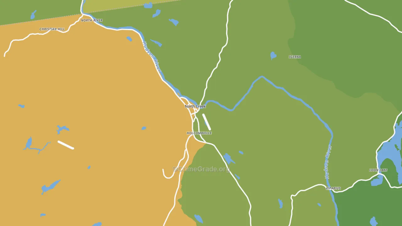 North Creek, NY Map of Murder Rates