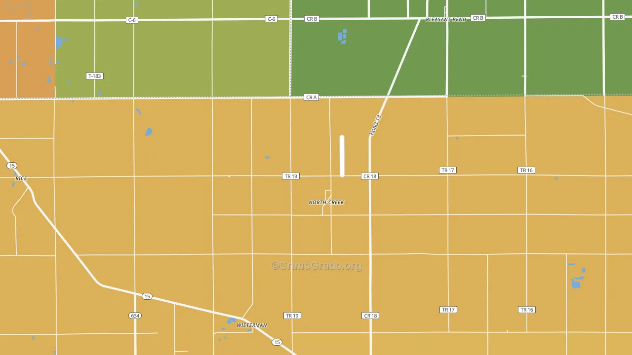 North Creek, OH Map of Murder Rates