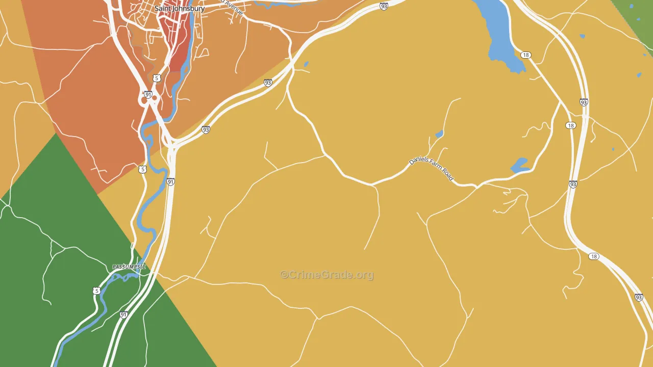 North Danville, VT Map of Murder Rates