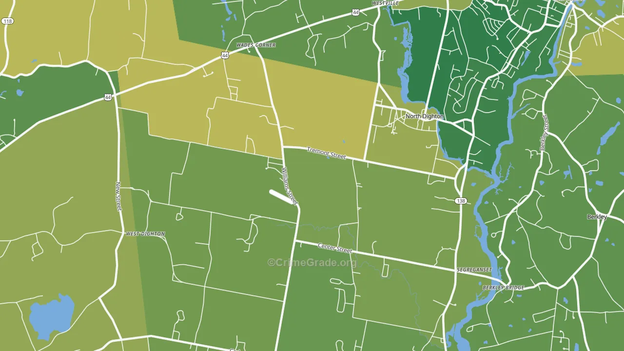 North Dighton, MA Map of Murder Rates