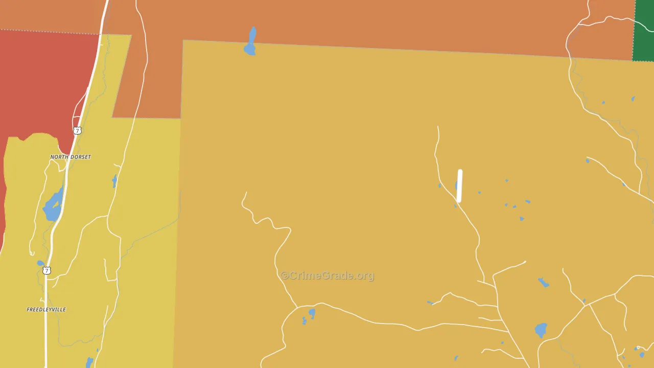 North Dorset, VT Map of Murder Rates