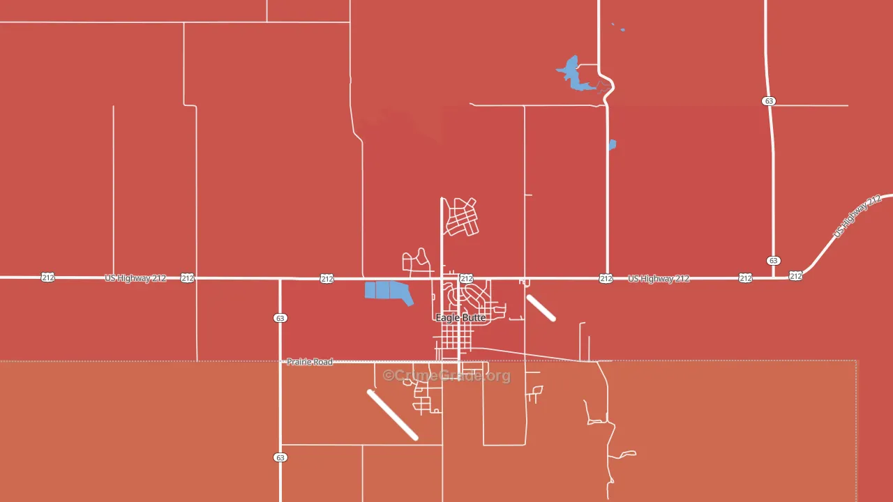 North Eagle Butte, SD Map of Murder Rates