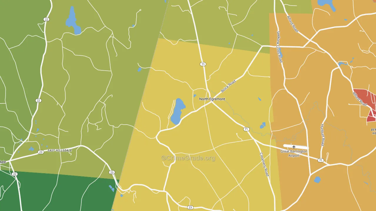 North Egremont, MA Map of Murder Rates