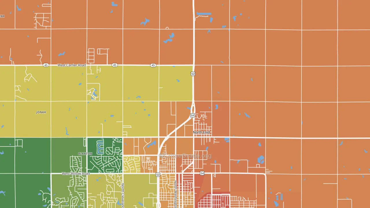 North Enid, OK Map of Murder Rates