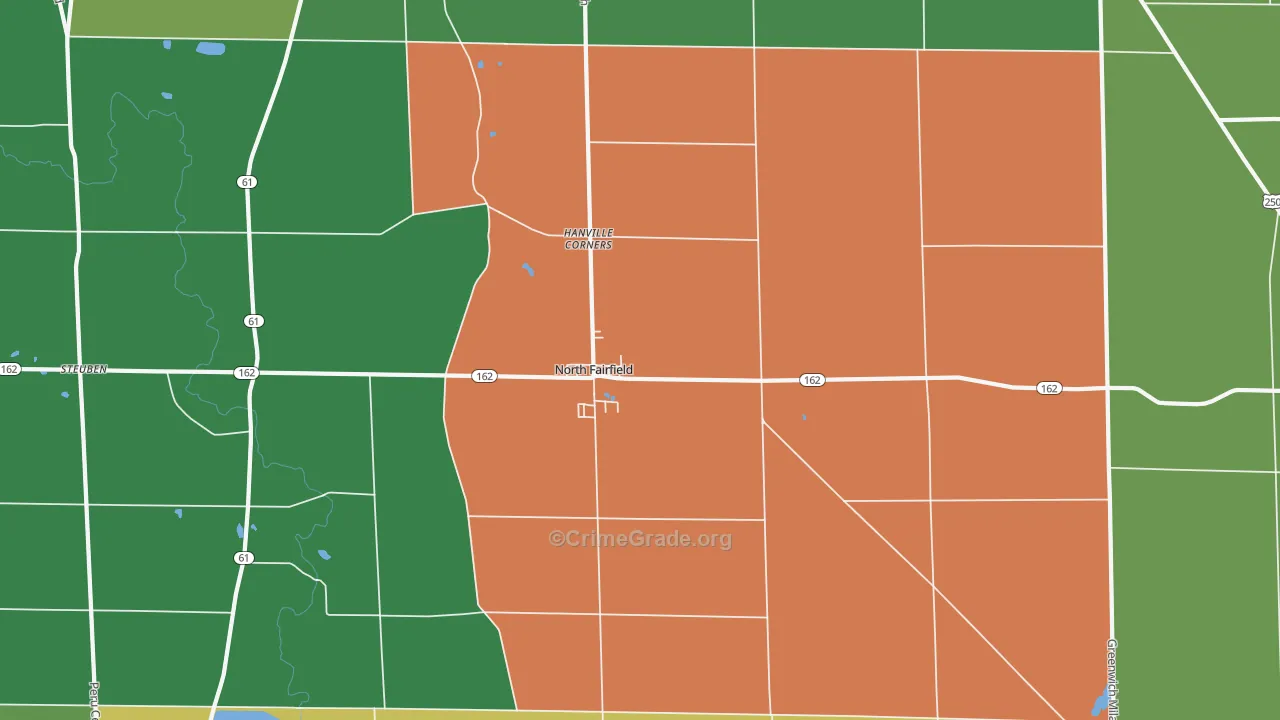 North Fairfield, OH Map of Murder Rates