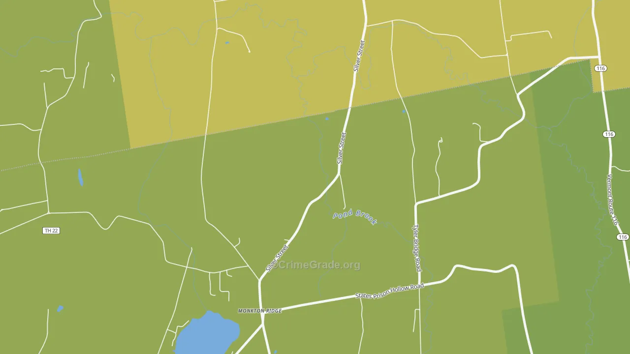 North Ferrisburg, VT Map of Murder Rates