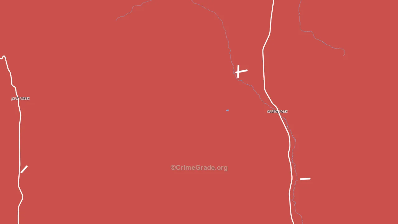 North Fork, NV Map of Murder Rates