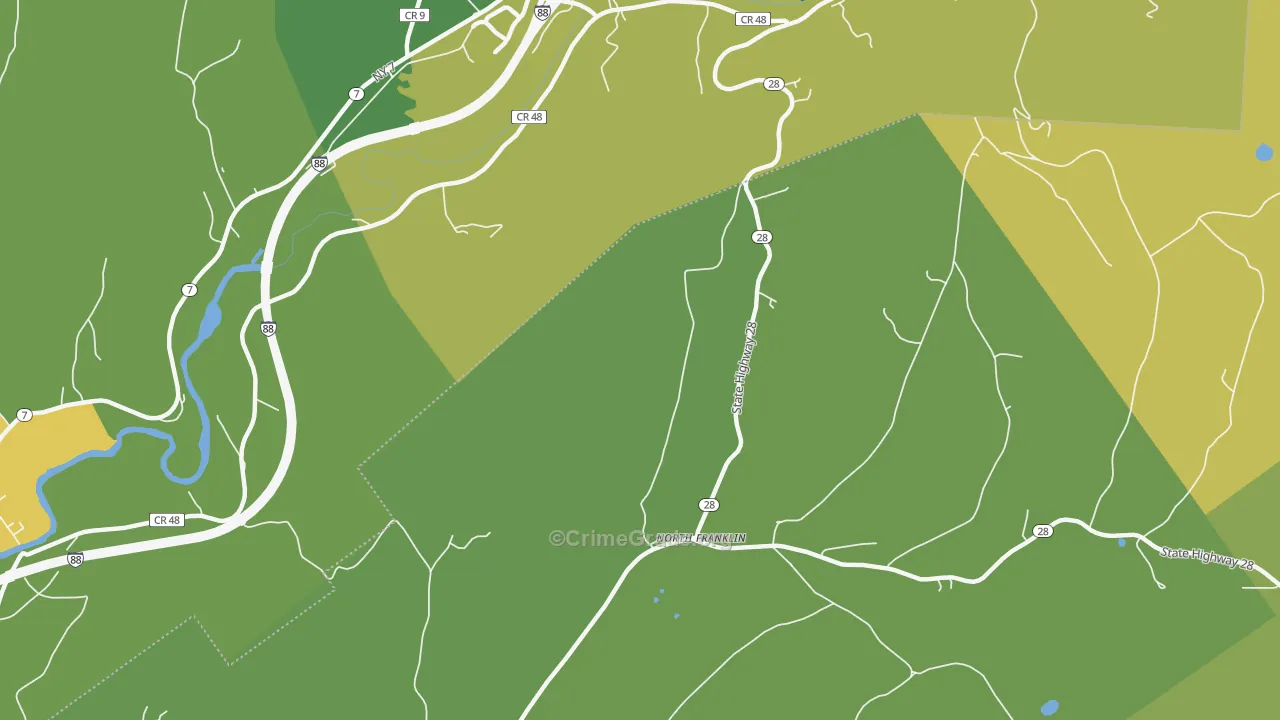 North Franklin, NY Map of Murder Rates