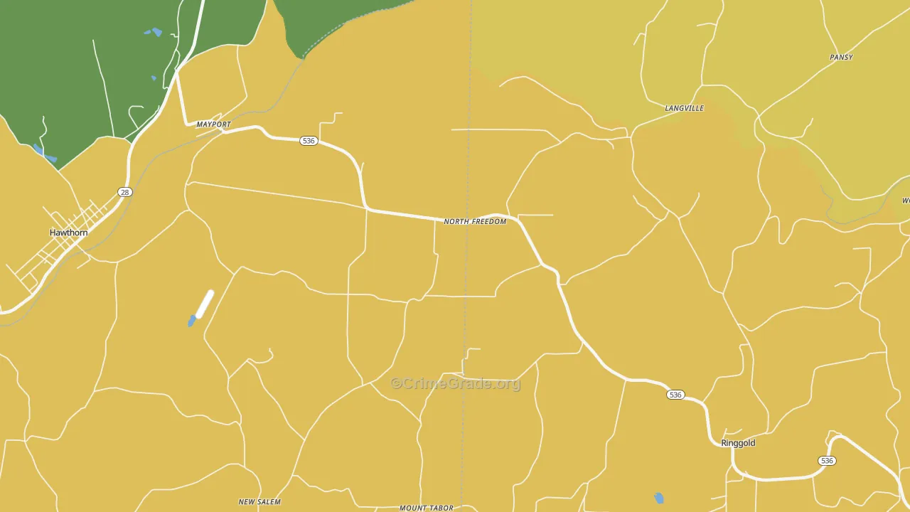 North Freedom, PA Map of Murder Rates