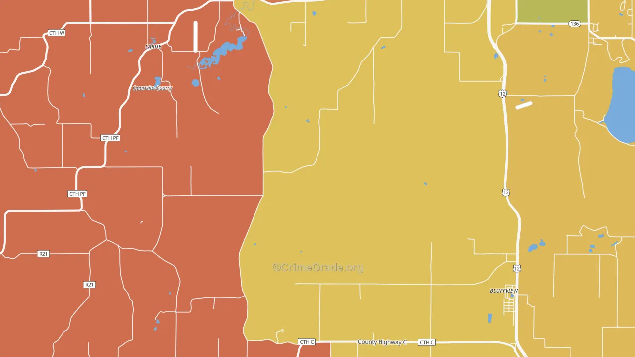 North Freedom, WI Map of Murder Rates
