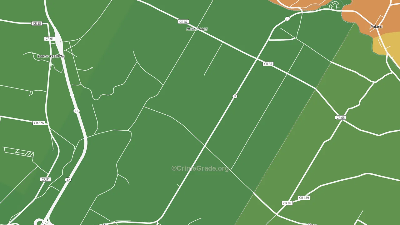 North Gage, NY Map of Murder Rates