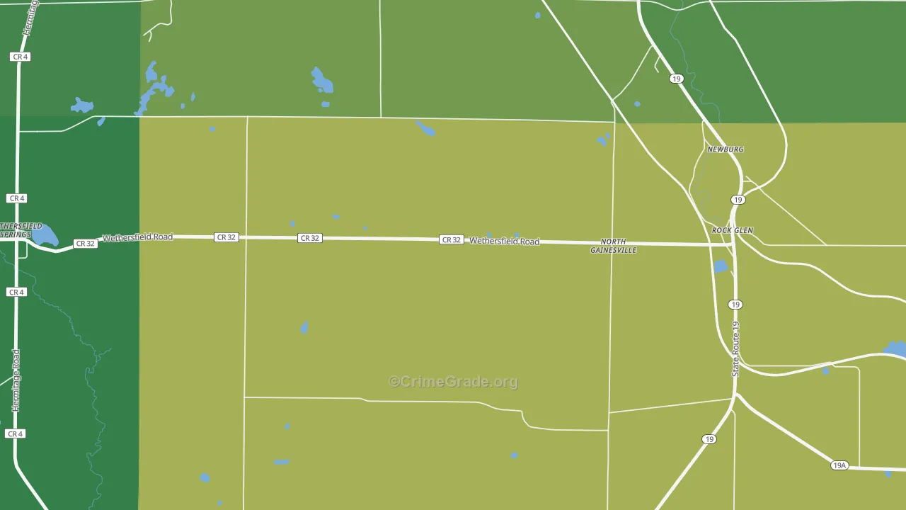 North Gainesville, NY Map of Murder Rates