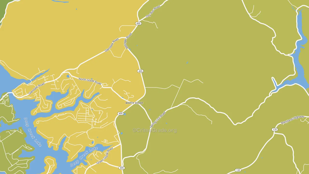 North Glade, MD Map of Murder Rates
