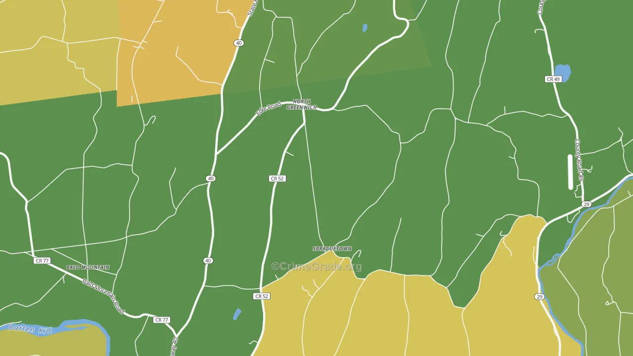 North Greenwich, NY Map of Murder Rates