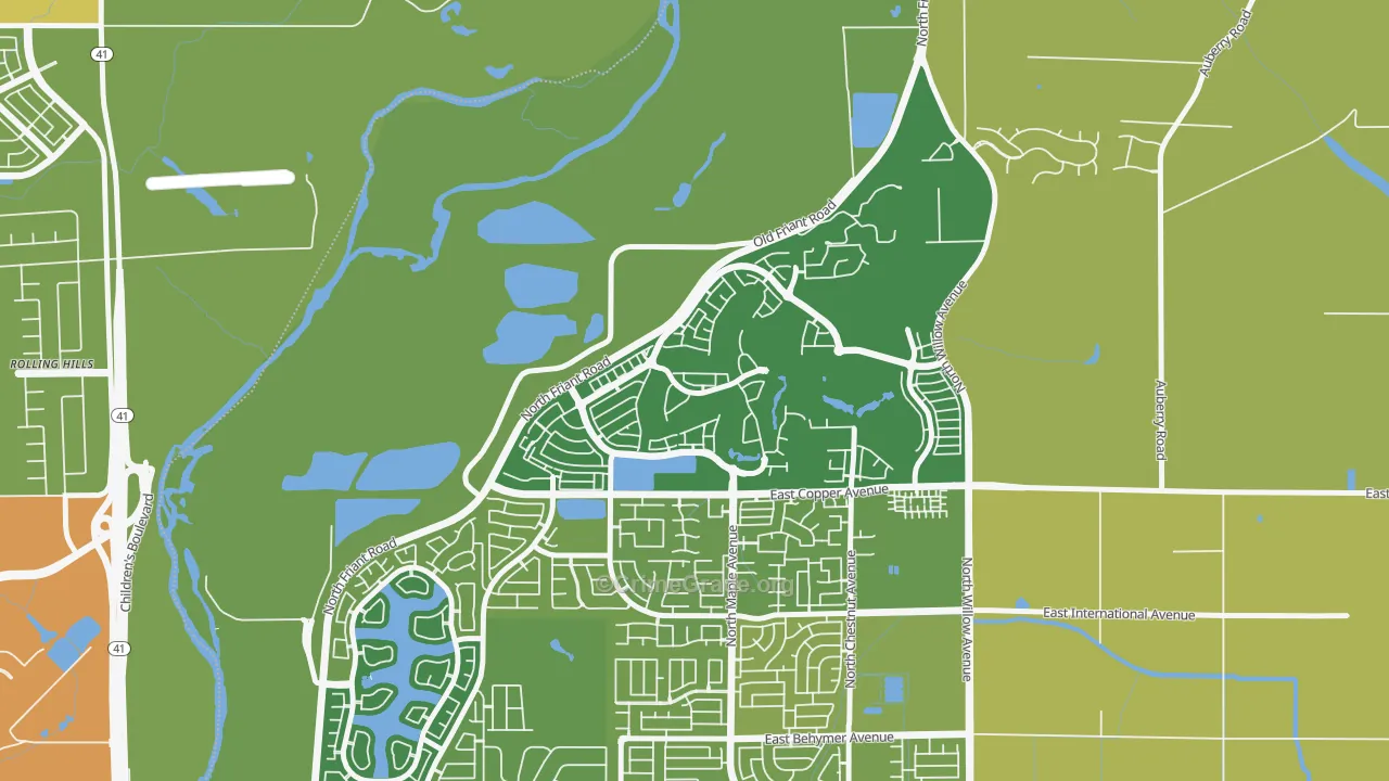 North Growth Area, Fresno, CA Map of Murder Rates