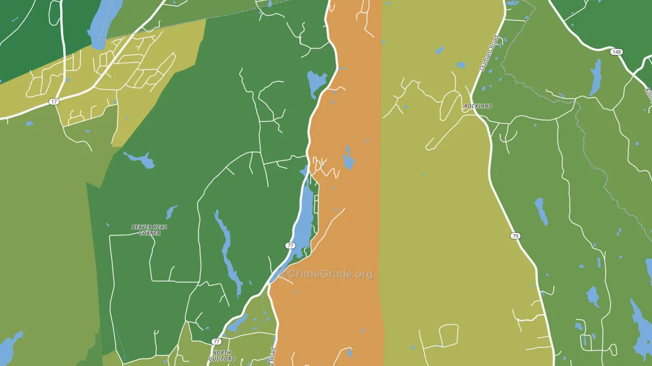North Guilford, CT Map of Murder Rates