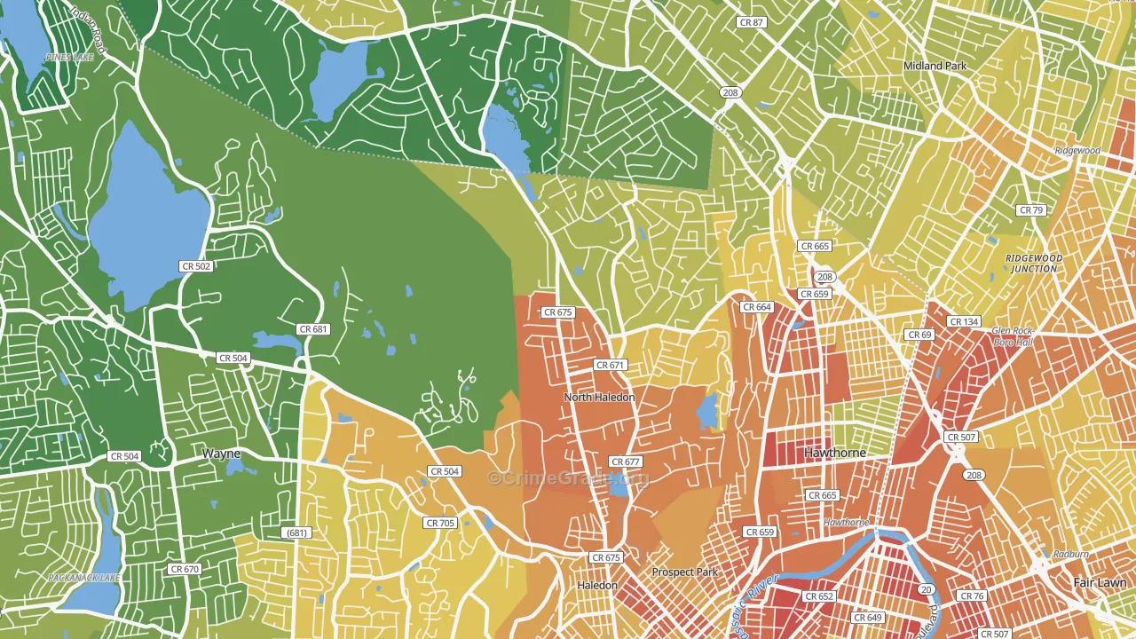 North Haledon, NJ Map of Murder Rates