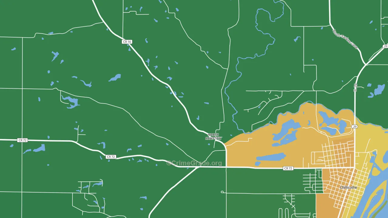 North Hampton, IL Map of Murder Rates