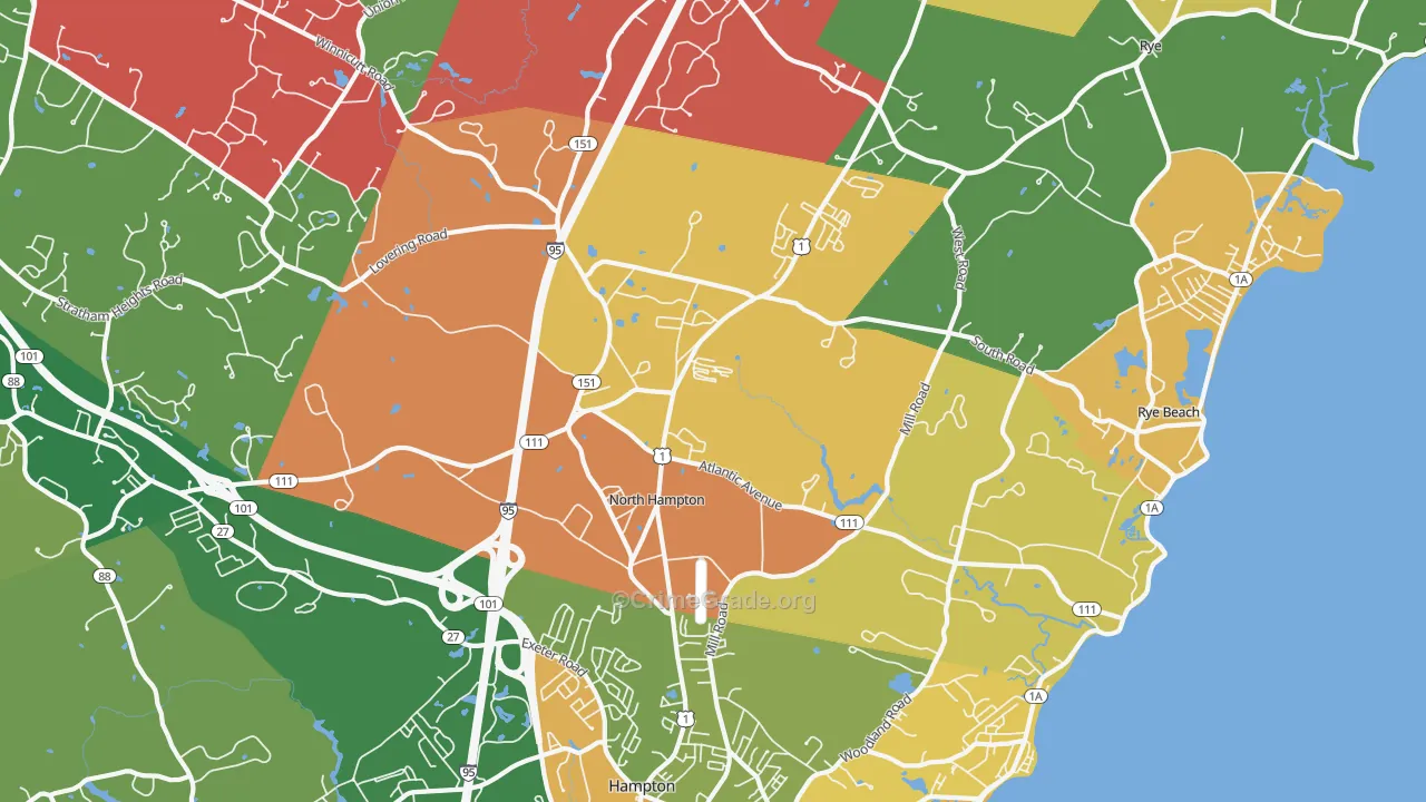 North Hampton, NH Map of Murder Rates