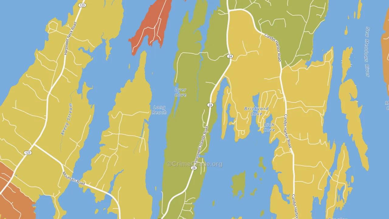 North Harpswell, ME Map of Murder Rates