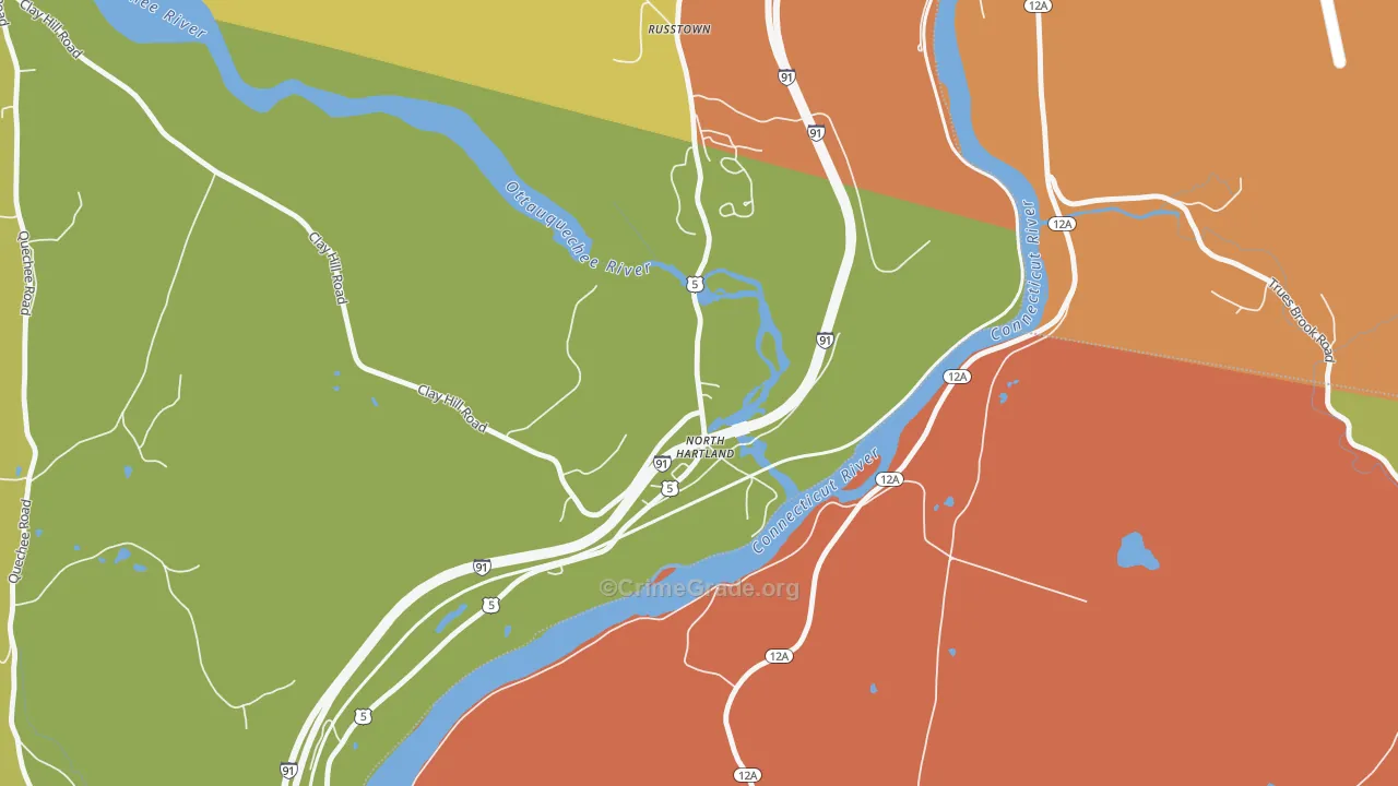 North Hartland, VT Map of Murder Rates