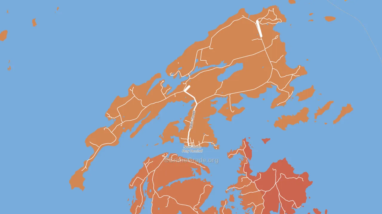 North Haven, ME Map of Murder Rates